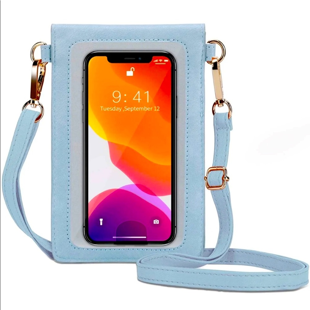 AnsTOP Lightweight Leather Phone Purse, Small Crossbody Bag Mini Cell Phone Pouc